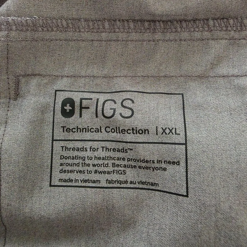 FIGS Men's Axim Cargo Graphite Scrub Pants Size XXL